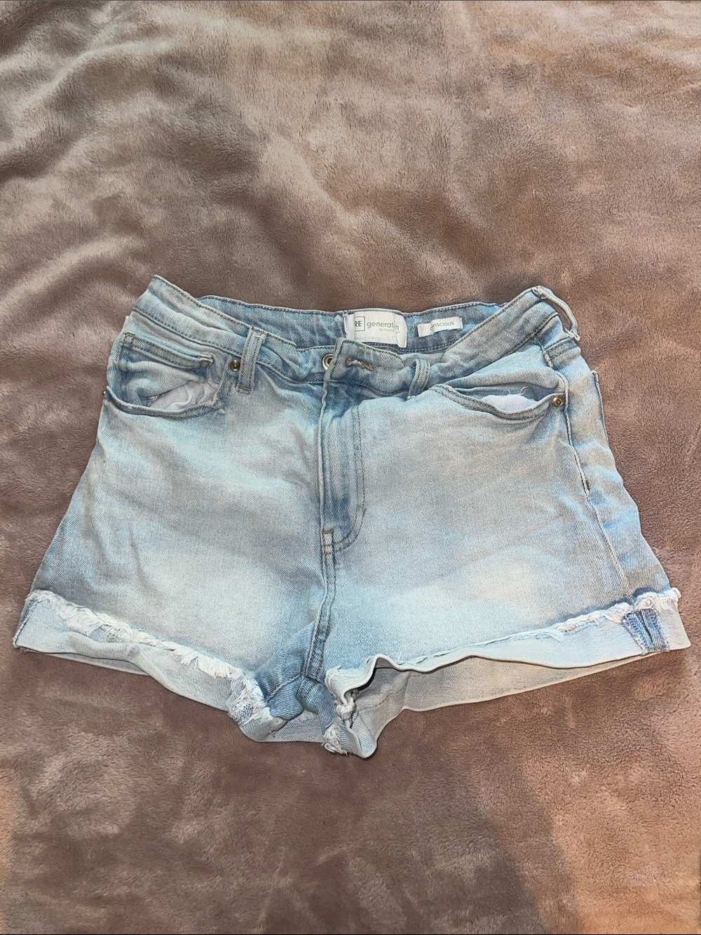 Generation Love Light Blue Denim High-Rise Jean Shorts